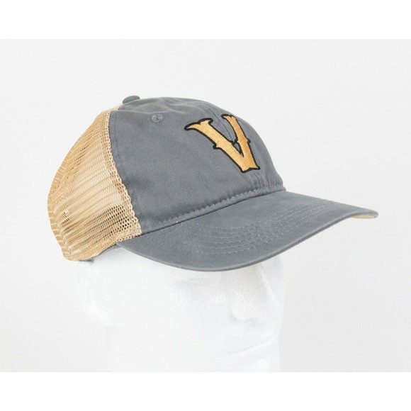 Matched Pair of Monogram "V" Snap Back Baseball Mesh Hats Caps by Outdoor Cap - Picture 3 of 12
